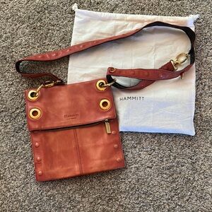 Hammitt Orange Leather Shoulder Bag